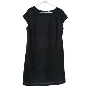 Halogen Black Eyelet Lace Dress
